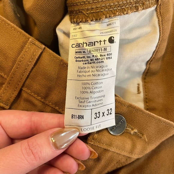 2 Carhartt 33x32 Brown Men’s Utility Work Pant Loose Fit - Picture 8 of 8